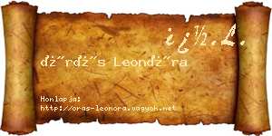Órás Leonóra névjegykártya